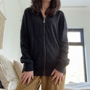 ELEVEN PARIS  Zip-Up sweater cashmere & wool blend - L